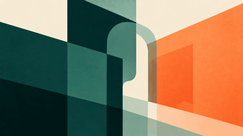 Abstrakte Illustration – digitale Identifikation für Unternehmen